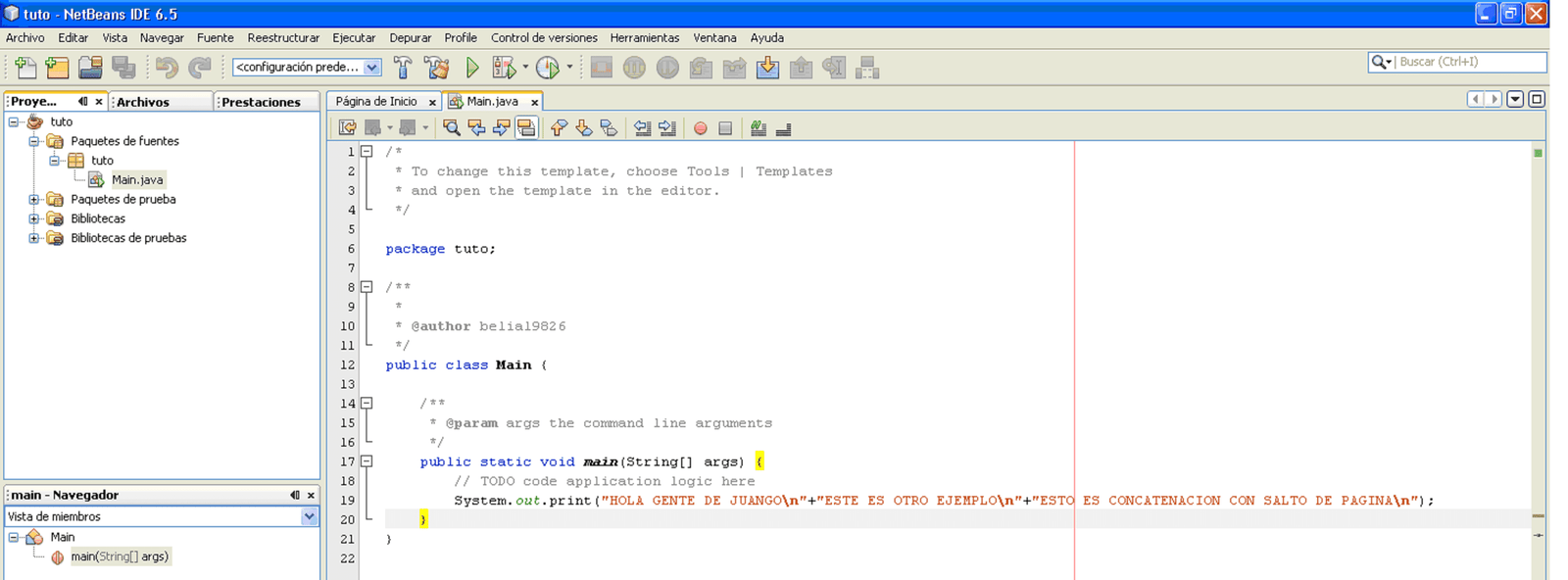 Desarrollador Web Freelance | Wordpress | Mostrar Lineas De Texto Java | 0003