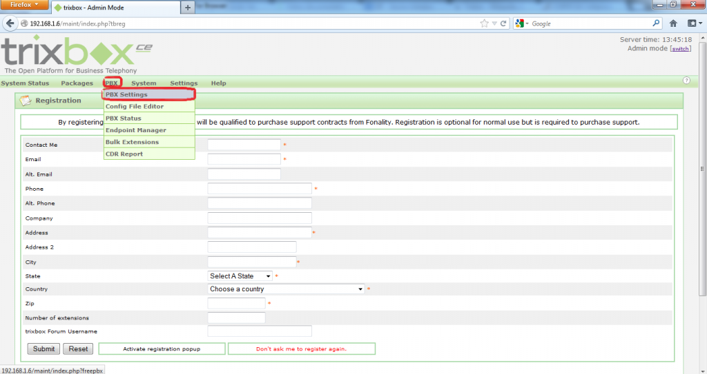 Desarrollador Web Freelance | Wordpress | Configurar Protocolo SIP en Trixbox | TB04