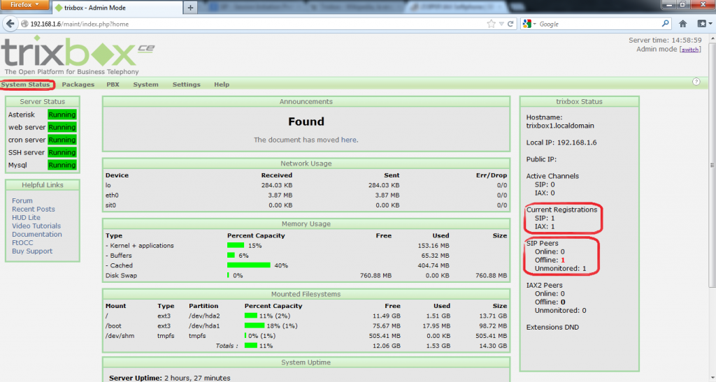 Desarrollador Web Freelance | Wordpress | Configurar Protocolo SIP en Trixbox | TB12