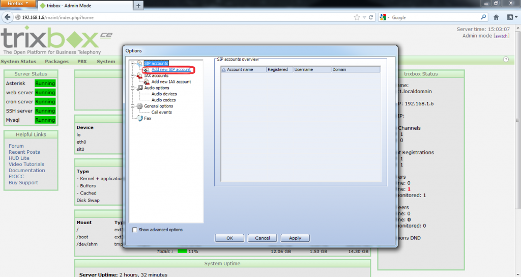 Desarrollador Web Freelance | Wordpress | Configurar Protocolo SIP en Trixbox | TB14