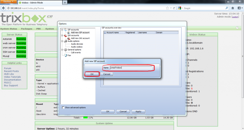Desarrollador Web Freelance | Wordpress | Configurar Protocolo SIP en Trixbox | TB15