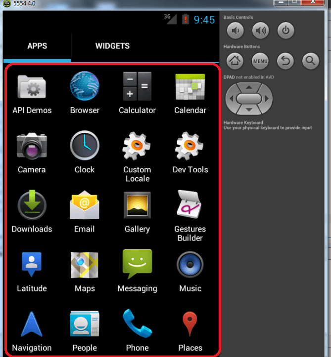 Desarrollador Web Freelance | Wordpress | Ejecutar Aplicaciones Android en el Emulador del SDK | Ejecutar Aplicaciones Android en el Emulador del SDK 4 Emulador Android
