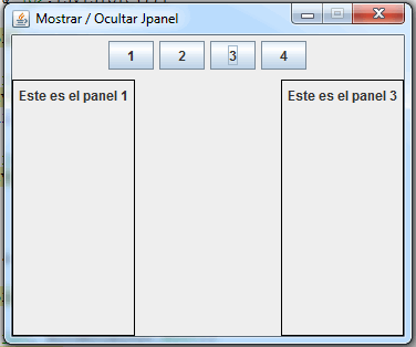 Mostrar Y Ocultar JPanel En Java