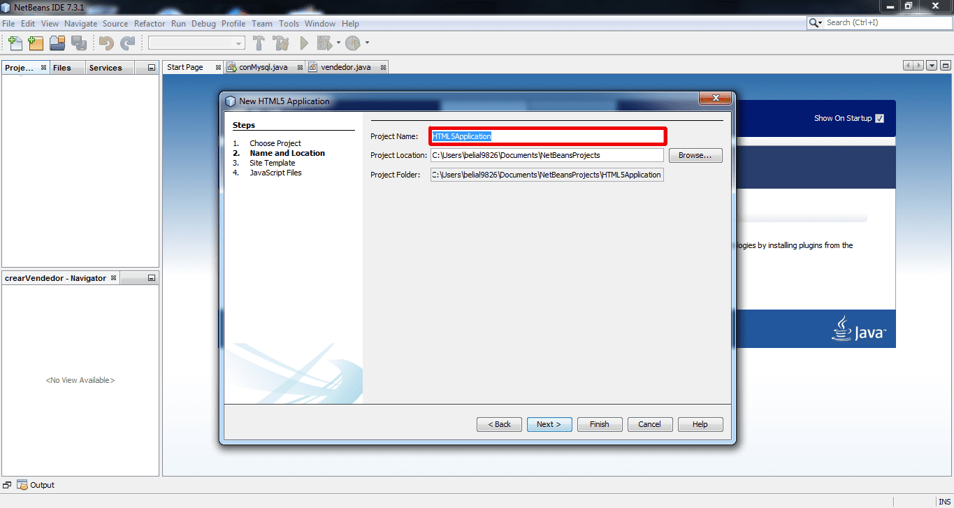 Netbeans HTML5