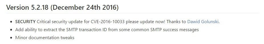 actualizar phpmailer