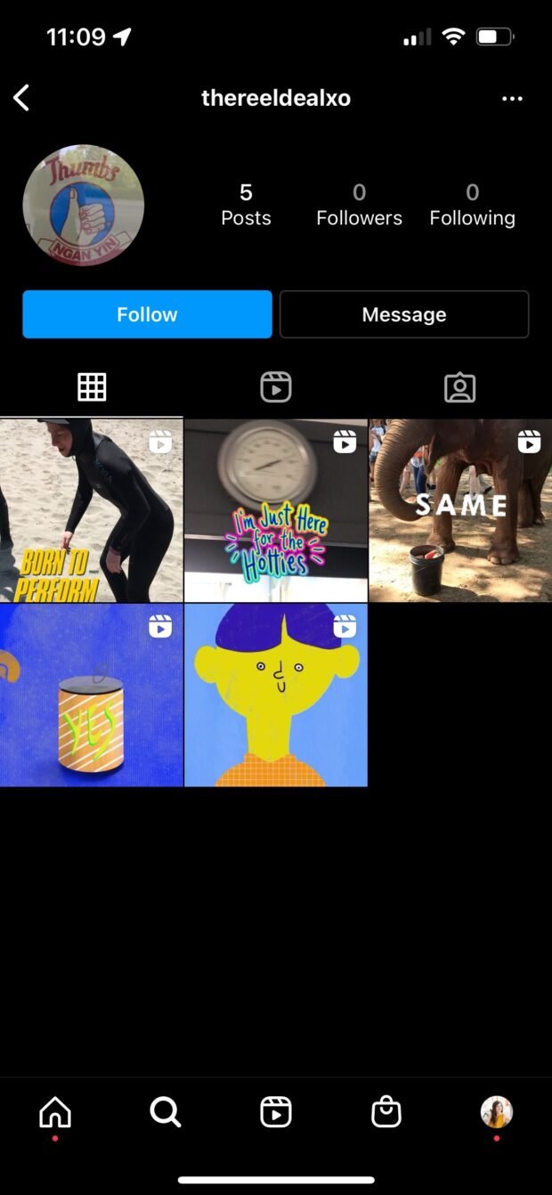 la miniatura del carrete de instagram del negocio del carrete
