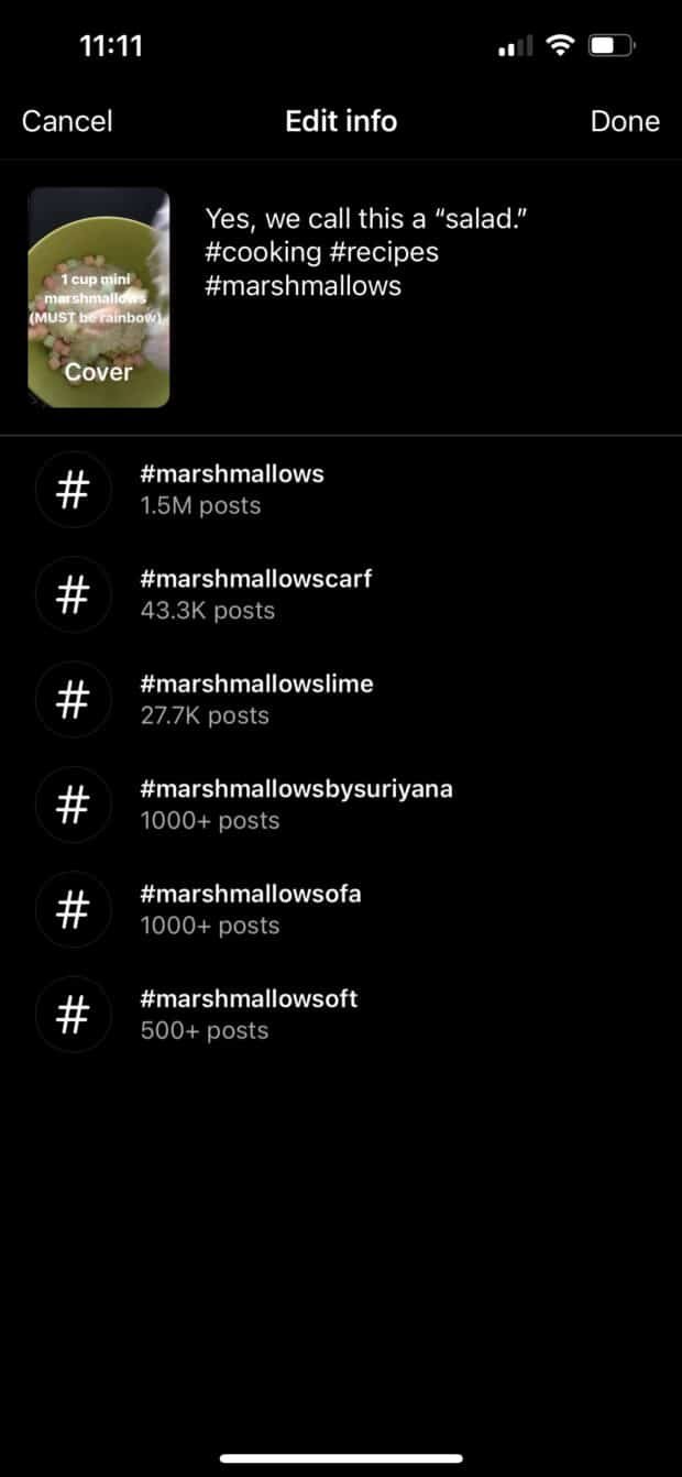 editar la longitud del subtítulo para malvavisco 