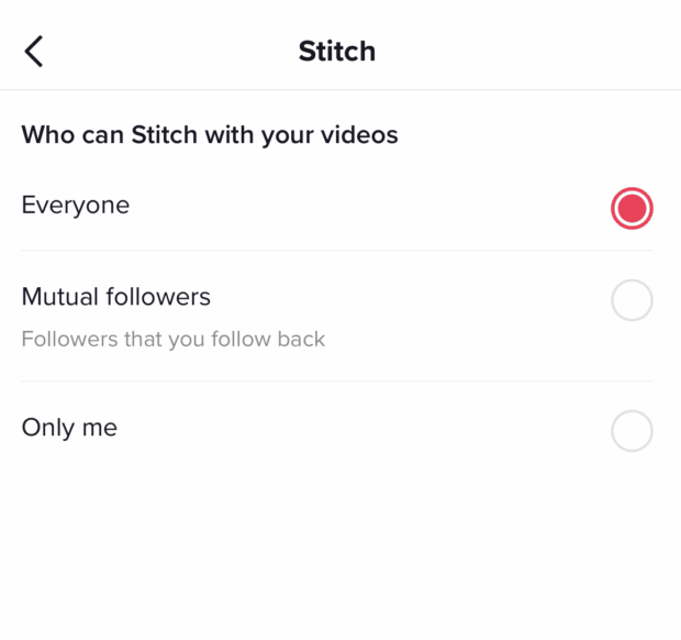 configuración de privacidad en puntos tiktok