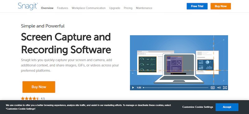 herramienta de captura de pantalla snagit