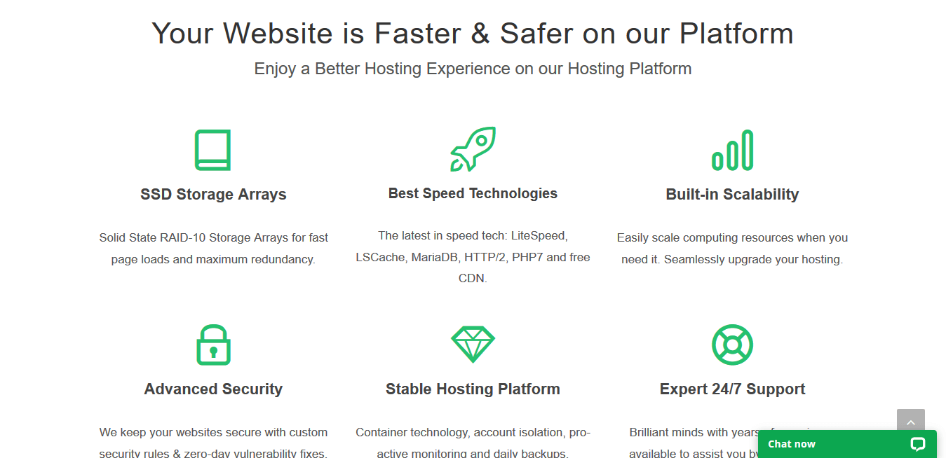 Almacenamiento SSD GreenGeeks