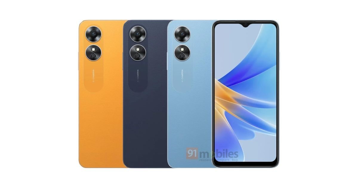 OPPO A17 hace filtraciones que revelan opciones de color, pantalla, panel trasero, configuración de cámara trasera doble