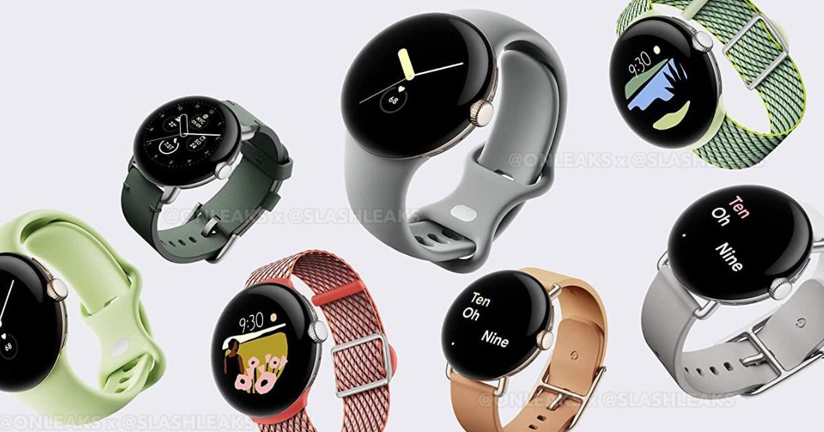Los renders filtrados de Pixel Watch revelan todas las opciones de color y diseño