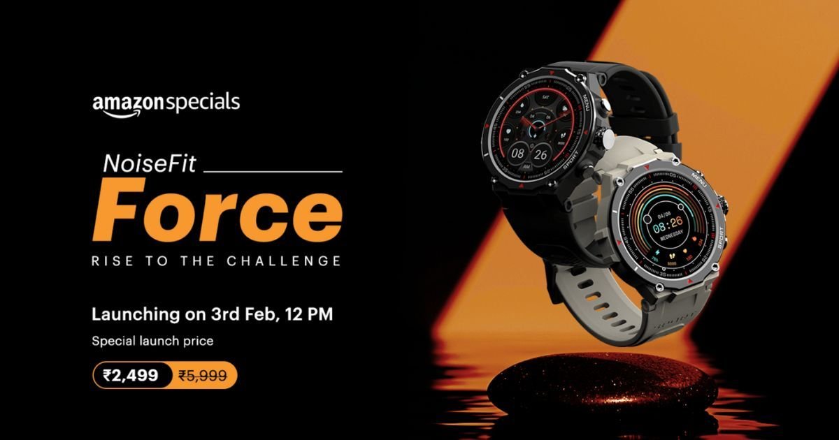 Reloj inteligente resistente NoiseFit Force con pantalla de 1,32 pulgadas, soporte de llamadas Bluetooth lanzado en India: precio, especificaciones