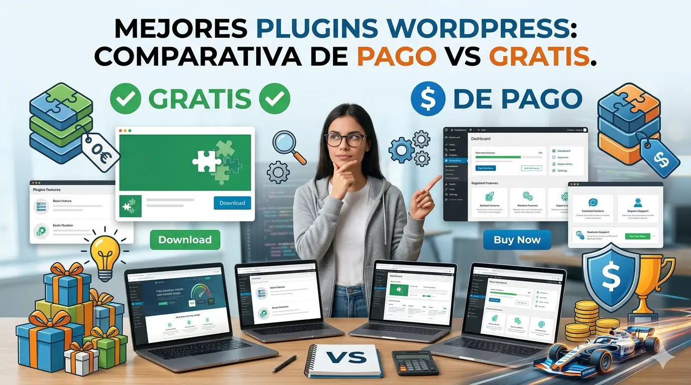 Mejores plugins WordPress: Comparativa de pago vs gratis